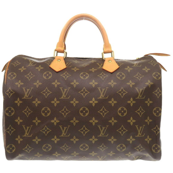 LOUIS VUITTON Brown Monogram Speedy 35 Bag - Picture 2 of 10